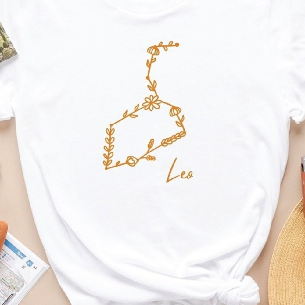 Leo Zodiac July Sign Tshirt, Lion Zodiac Sign, Celestial Tshirt